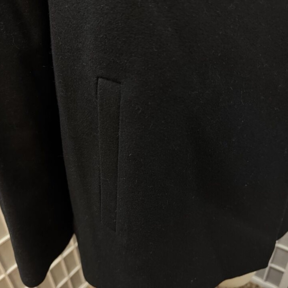 Zara Basic,Woman,Coat,Jacket,Black,Sz Xs,Buttons,Hood,Long Sleeve,Cross neck.! - Picture 8 of 12